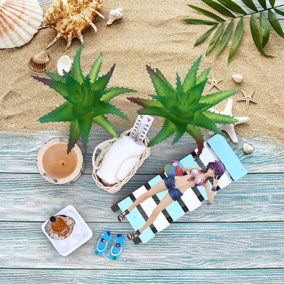 ZHIYUQL® 14 Stück Miniatur Deko Sauna Zubehör Set, Wellness Deko Geschenk, Mini Strand Zubehör, Miniatur Garten Deko für DIY Dekoration