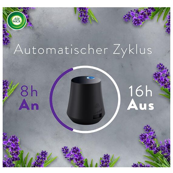 Air Wick Aroma-Öl – Starter Set – Diffuser mit ätherischen Ölen – Raumduft Entspannender Lavendel – 2 x 20 ml Nachfüllern + Gerät