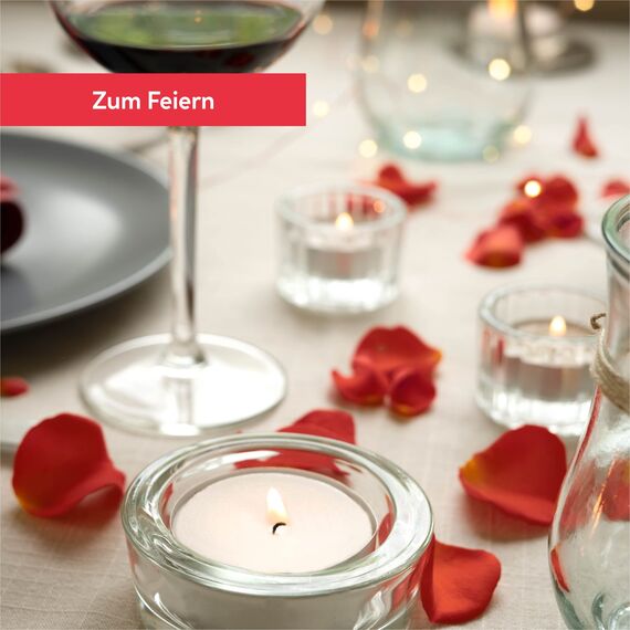 HOFER MAXI TEELICHTER 12er Set bis zu 10 Stunden Brenndauer - Das Original | große XXL Teelichter lange Brenndauer, ohne Duft | Kerzen zum Dekorieren, Feiern, Genießen, Entspannen