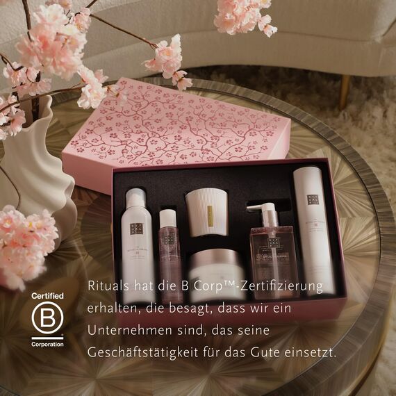 RITUALS Geschenkset für Frauen The Ritual of Sakura XL – Kirschblüten-Badeset in luxuriöser Geschenkbox mit Duftkerze, Handseife, Haar- & Körperspray, Körpercreme, Duschschaum und Mini-Duftstäbchen