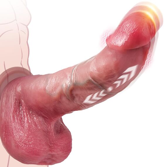 Realistischer Vibrator Dildo für Frauen mit 3 Stoßfunktion 9 Vibration 600 Stöße/Min klassische Anal Penis Dildos mit starkem Saugnapf Dildoschwanz Sexspielzeug für Frauen und Männer