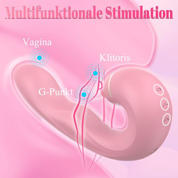 Butterfly Vibrator Sex Spielzeug für die Paare, 3 IN 1 Silikon Zungenlecken Vibratoren für sie Klitoris Stimulator, Anal Vibrator mit 10 Vibration 5 Pulsing, Erotisches Sexspielzeug Frau Massagestab