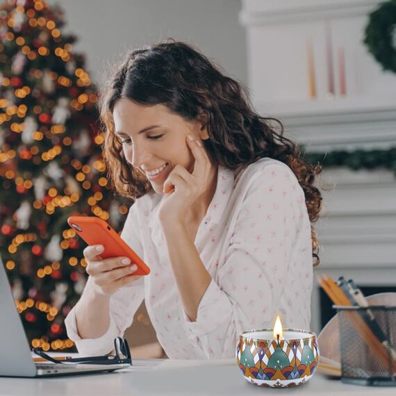 Duftkerzen Geschenke für Frauen,12er-Pack Soja Kerzen Entspannung Geschenk für Frau/Mutter/Freundin,Kerzenset Deko für Neues Zuhause Geschenkidee zu Valentinstag,Geburtstag,Weihnachts