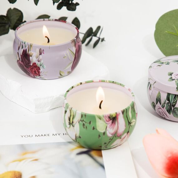 12er Aromatherapie Duftkerze Set für Ihr und Ihn Geschenke für Frauen/Frau/Freundinnen mit Schönes Sojawachs Kerzen in Dekorativen Dose mit Deckel als Geburtstagsgeschenk