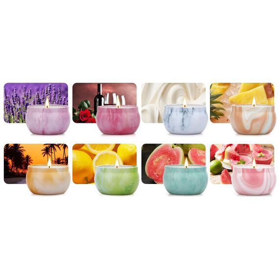 Valentinstag Geschenke für Ihn und Sie Duftkerzen Set zum Geburtstags Danke Kerzenset Geschenkset aus Sojawachs in Dose Aesthetic Schöne Kerzen zum Verschenken