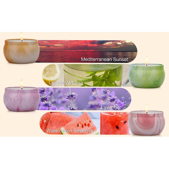 Valentinstag Geschenke für Ihn und Sie Duftkerzen Set zum Geburtstags Danke Kerzenset Geschenkset aus Sojawachs in Dose Aesthetic Schöne Kerzen zum Verschenken