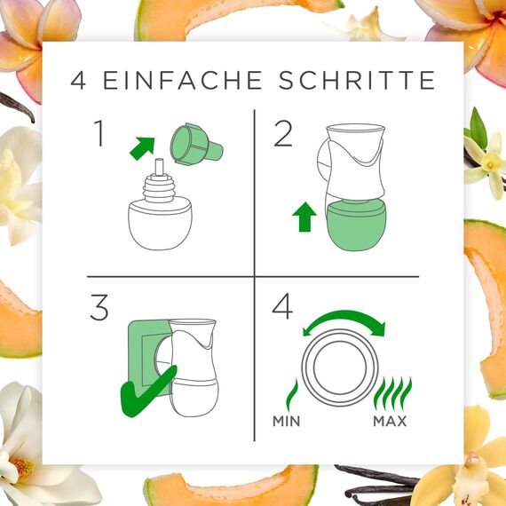 Air Wick Duftölflakon Nachfüller Sommervergnügen – Blumig-frischer Raumduft – 6er Duftöl Set – Plastikfreie Verpackung