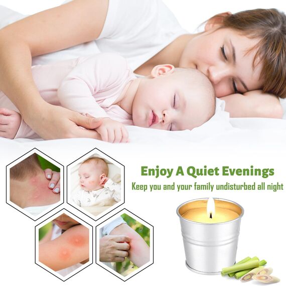 16 St Citronella Kerze Outdoor, 280 Std.Brenndauer, Draußen Citronella Duftlichter Kerzen Natürliche Sojawachs Zitronella Duft Kerze Garten Indoor Beste Geschenk für Camping Picknick Terrasse