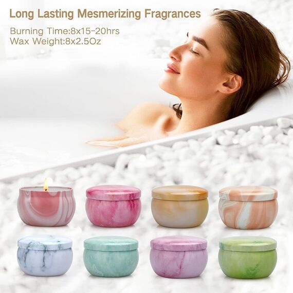 Valentinstag Geschenke für Ihn und Sie Duftkerzen Set zum Geburtstags Danke Kerzenset Geschenkset aus Sojawachs in Dose Aesthetic Schöne Kerzen zum Verschenken