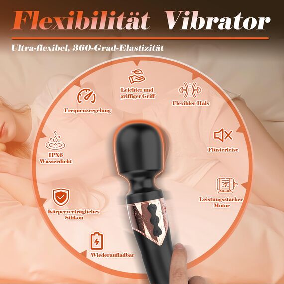 Dildo Vibrator Sex Spielzeug für die Frau, Vibration für Frauen Vibratorensets für Frauen Klitoris Sexspielzeug,Sex Toyset für Woman mit 10 * 7 Modus Paar-Vibratoren, Prostata Massagestab