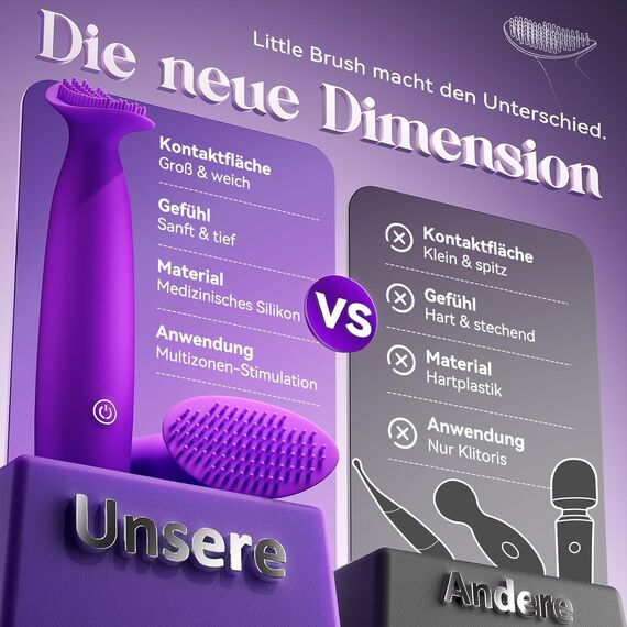 Vibratorensets für Frauen Klitoris Stimulator, Bürstenkopf 76 Reizpunkte 10 Modi Sex Spielzeug für die Frau Paare Mini Vibrator Leise Auflege Vibration für Frauen Sexspielzeug, Sex Toyset für Woman