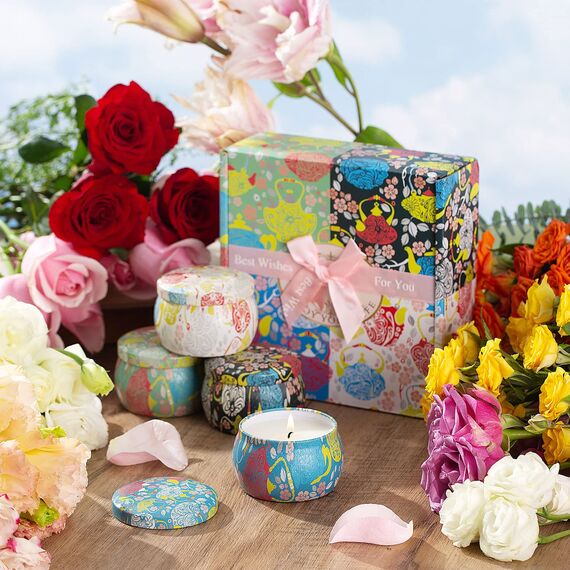 Kerze Duft als Geburtstag Geschenk,Geschenkset Duftkerzen,Kerzen Geschenke für Frauen,Duftkerze Set,Kerze Deko,Geschenkideen Kerzenset zum Verschenken