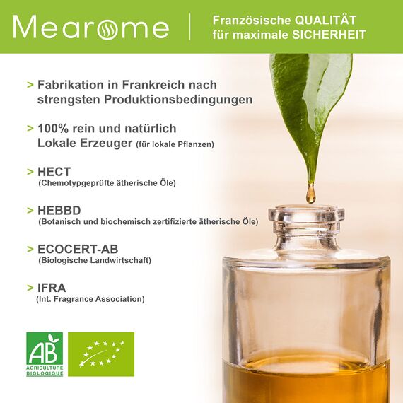 Eukalyptusöl BIO⎟30 ml Ätherisches Öl 100% Naturrein⎟Eucalyptus Radiata Inhalation Diffusion Aromatherapie Aroma Diffuser Naturkosmetik Erfrischend Befreiend verstopfte Nase Vegan⎟Bien-Être Mearome