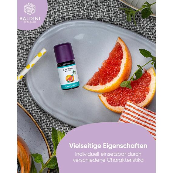 Baldini Ätherische Öle Set 12x5ml - 100% Naturreine Ätherische Öle - Lebensmittelqualität - Vegan - für Speisen, Getränke & Aroma Diffuser - Geschenkset