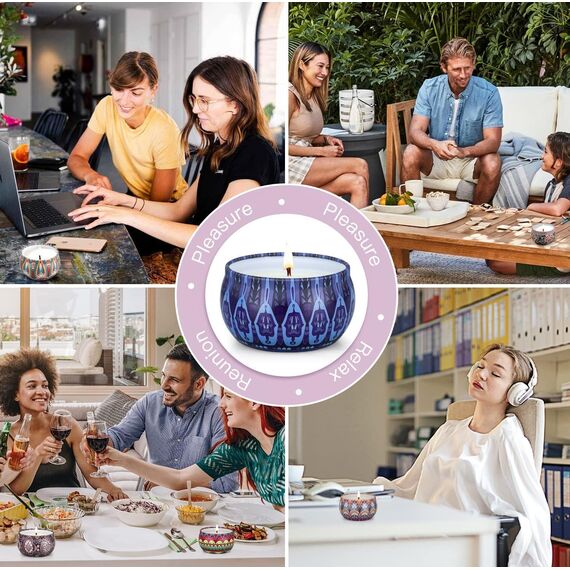 Duftkerzen Geschenke für Frauen,12er-Pack Soja Kerzen Entspannung Geschenk für Frau/Mutter/Freundin,Kerzenset Deko für Neues Zuhause Geschenkidee zu Valentinstag,Geburtstag,Weihnachts