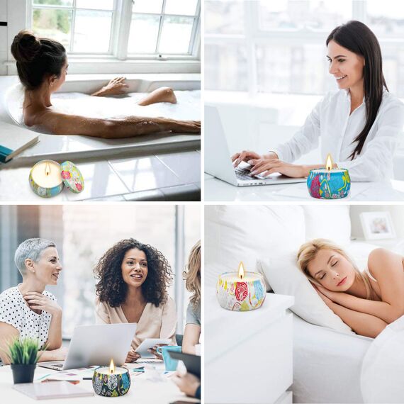 Kerze Duft als Geburtstag Geschenk,Geschenkset Duftkerzen,Kerzen Geschenke für Frauen,Duftkerze Set,Kerze Deko,Geschenkideen Kerzenset zum Verschenken