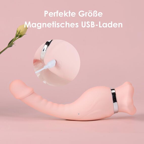 Vibrator Dildo Sex Spielzeug für die Paare, 3 in 1 Vibratorensets mit 10 Vibration 3 Klitoris Sauger 10 Lecken Sex Toys, Sex Spielzeug für Frau G-Punkt Nippel, Anal Dildos Vibration für Frauen Männer