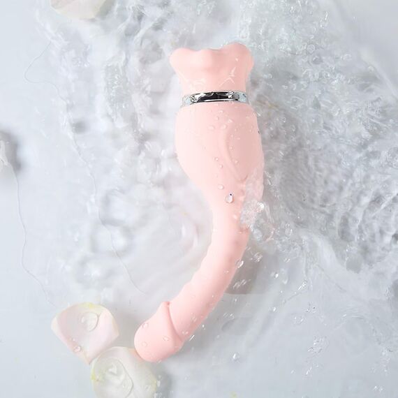 Vibrator Dildo Sex Spielzeug für die Paare, 3 in 1 Vibratorensets mit 10 Vibration 3 Klitoris Sauger 10 Lecken Sex Toys, Sex Spielzeug für Frau G-Punkt Nippel, Anal Dildos Vibration für Frauen Männer