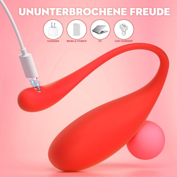 HIVEFUN Vibration für Frauen mit APP, Vibrator Sex Spielzeug für die Frau mit 9 Modi, Vibratorensets für Frauen Klitoris Vibro Ei mit Fernsteuerung für Unterw Sexspielzeug Dildo Vibratoren Sex Toy Rot
