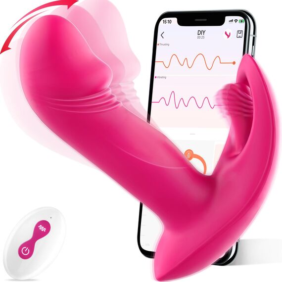 Sex Spielzeug für die Frau Paare Dildo AI-Sync Vibrator, 9x9 Modi Swing Vibration für Frauen Sexspielzeug, Vibratorensets für Frauen Klitoris Dildos Hohlgeschnitztes Sex Toyset für Woman Paar Set
