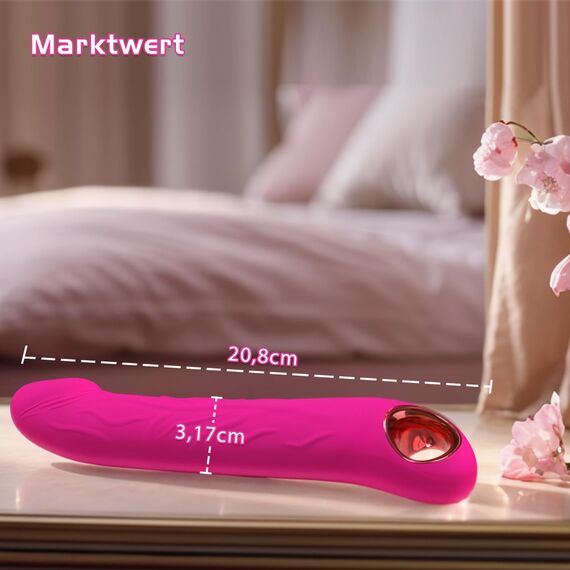 Dildo Vibrator Stoßfunktion, 2 in 1 G Punkt Vibration für Frauen, Sex Spielzeug für die Frau Paare Extrem, Realistischer Silikon Anal Dildo, Budoli Erotisches Sexspielzeug 10 Vibrationen & 3 Stöße