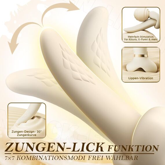 Zunge Vibrator mit 360°rotierende Schwingmodi Sex Spielzeug Vibration für frauen 2 in 1 Vibrator Silikon Vibratoren mit Klitorisstimulation Sex spielzeug für die paare