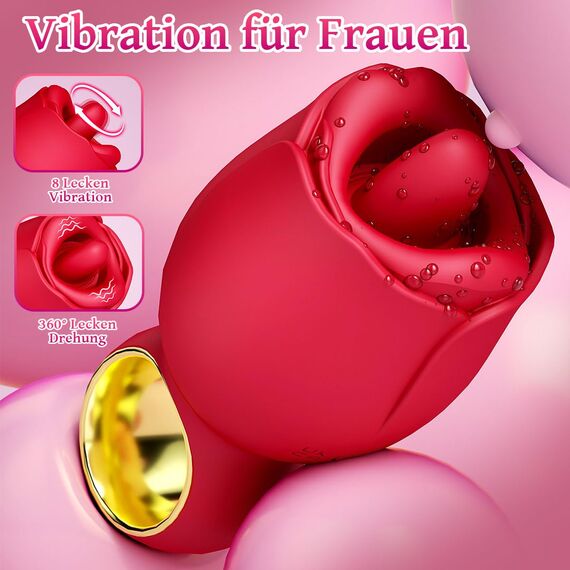 Vibration für frauen Sex Spielzeug für die Frau,Zunge Lecken Vibratorensets für frauen Klistoris mit 8 Zungelecken Vibrationmodi Vibrator Sexspielzeug Leise Stimulation G-punkt Sex Toys für Frauen