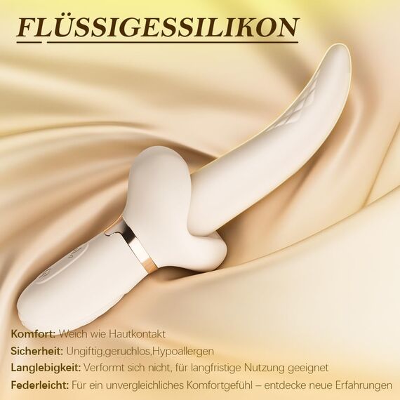 Zunge Vibrator mit 360°rotierende Schwingmodi Sex Spielzeug Vibration für frauen 2 in 1 Vibrator Silikon Vibratoren mit Klitorisstimulation Sex spielzeug für die paare