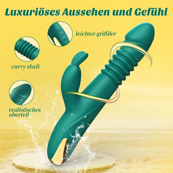 Vibration für Frauen Vibrator mit Stoßfunktion, Dildo Sex Spielzeug für Die Frau Paare ORSLUM Sexspielzeug Vibratorensets für Frauen Klitoris Solo, Sex Toys für Damen Stoss G Punkt Rabbit Vibratoren