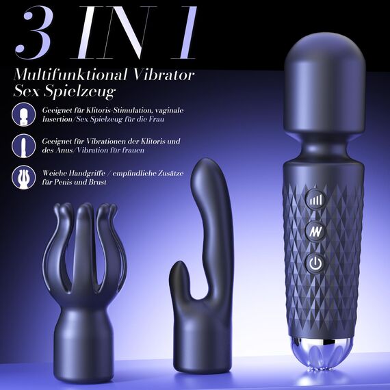 Vibrator Sex Spielzeug für die Frau Paare, Vibration für Frauen Vibratorensets für Frauen Dildo Massagestab mit Sexspielzeug, Sex Toyset für Woman mit 10 * 10 Modus Vibratoren, Prostata Massagestab