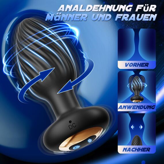 AI-Sync Analplug# für Frauen Sex toyset für Woman, Analvibratoren für Frau Plug für Frauen Sex mit 7 Rotation 7 Vibration, Silikon Sextoysets für Damen Butt Plug Sex Spielzeug für die Frau Paare