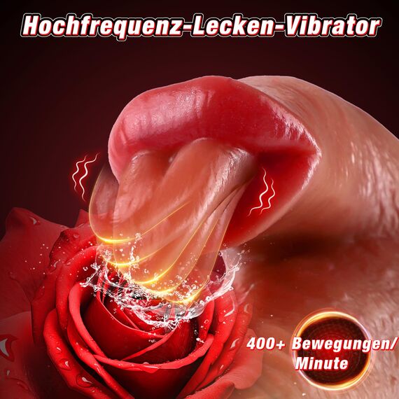 Dildo Leckfunktion 81 Lustmodi mit KI-interaktiven 9 Vibrations & Stoßvibration Sex Spielzeug für die Frau, Flüssigsilikon Penis Heizstäbe Vibrator, Vibratoren Frauen für Doppelte Stimulation