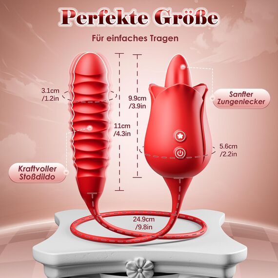 Gobeken Vibration für frauen Dildo Vibrator Sex Spielzeug für die Frau Paare mit 10 Stoßfunktions 10 Zungenlecken Vibration Sexspielzeug Vibratorensets für Frauen Klitoris Analvibrator Sex Toys
