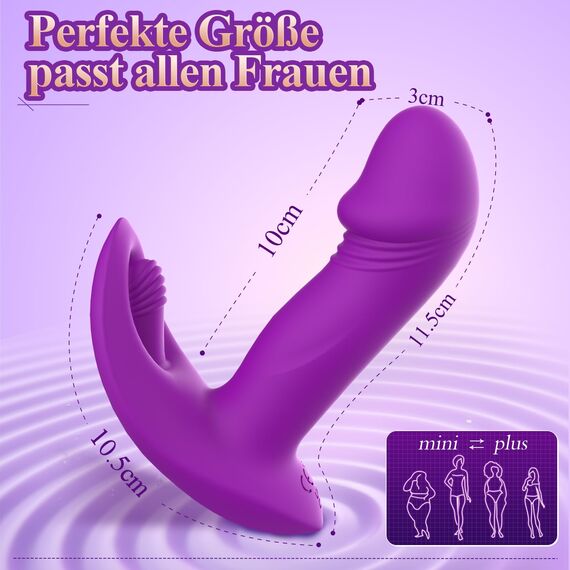 EAWESION Dildos Sexspielzeug für Paare Extrem Sex Spielzeug Analplug Frauen, 9x9 Modi Swing-Stoß Massagestab für frauen Sex Vibratorensets Anal Plug Butterfly Vibrator G Punkt Klitoris Stimulator