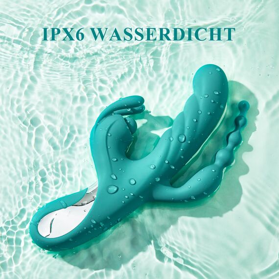 G-Punkt Rabbit Vibrator - 3 in 1 Anal Dildo Sex Toys mit 5 * 10 * 7 Thrust Vibrationsmodi Vibratorensets für Frauen, Silikon Vibratoren Dildos Klitoris Stimulator Erotik Sex Spielzeug für die Paare