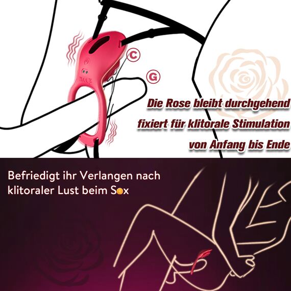 Sex Spielzeug für die Paare Frau Männer, BDSM Rose Vibration für Frauen, Vibratorensets für Frauen Klitoris mit Fernbedienung Leise, Penisring Vibrator App, Erotisches Sexspielzeug Sex Maschine Spiele