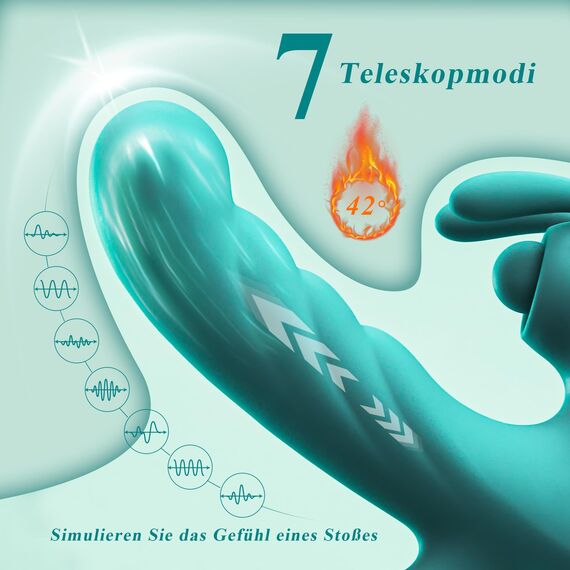 G-Punkt Rabbit Vibrator - 3 in 1 Anal Dildo Sex Toys mit 5 * 10 * 7 Thrust Vibrationsmodi Vibratorensets für Frauen, Silikon Vibratoren Dildos Klitoris Stimulator Erotik Sex Spielzeug für die Paare