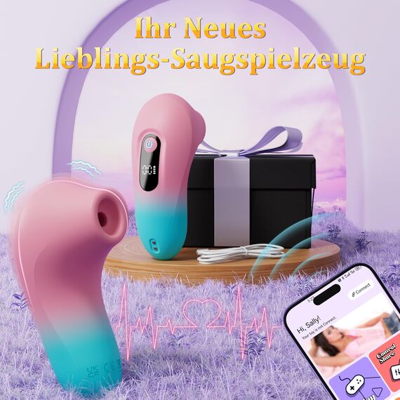 Sauger Vibrator Sex Spielzeug für die Frau Extrem - LED Vibratorensets für Frauen Leise mit APP, Erotisches Sexspielzeug für Paare Extrem Sex mit 10 Starke Saugmodi & Vibration für Frauen Klitoris