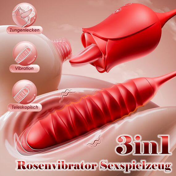 Gobeken Vibration für frauen Dildo Vibrator Sex Spielzeug für die Frau Paare mit 10 Stoßfunktions 10 Zungenlecken Vibration Sexspielzeug Vibratorensets für Frauen Klitoris Analvibrator Sex Toys