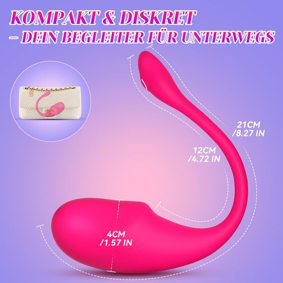 Cacuola KI-Sync Vibrator, Leise Kraftvoll Sex Spielzeug für die Frau Paare, APP Stabile Verbindung Vibratorensets für Frauen Sexspielzeug, 10 Modi Vibration für Frauen, Liebeskugeln für die Frau