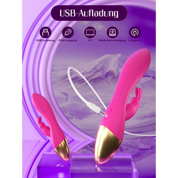 HIVEFUN Dildo Vibration für Frauen Rabbit Vibrator Sex Spielzeug für die Frau, Sex Toys Erotisches Sexspielzeug G Punkt Vibratorensets, Diloschwanz Sextoysets für Damen 10 Klitoris Stimulator für sie