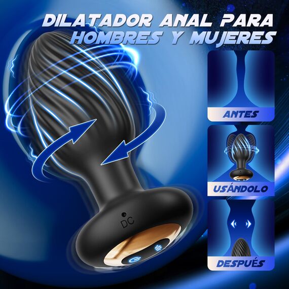Analvibratoren für Mann Analplug# für Männer, Prostata Stimulation Männer Analplug Sex Spielzeug für die Männers mit 7 Rotation 7 Vibration, Anal Plug Sex Spielzeug für Paare Buttplug Sexspielzeug