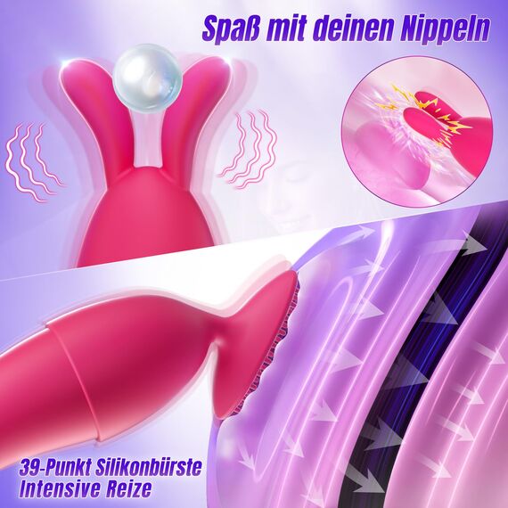 Vibratorensets für Frauen Dildo Vibrator, Multifunktionaler 4 Köpfe 20 Modi Sex Spielzeug für die Frau Paare G punkt Vibration für Frauen Klitoris Nipple Analplug Sexspielzeug Leises Design