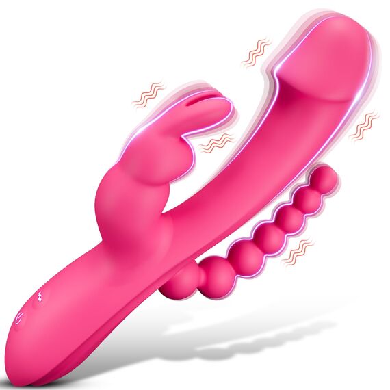 Vibrator für die Frau Dildo Sexspielzeug - 3 in 1 G Punkt Vibrator mit 10 Vibrationen & 10 Pulsationsmodi, diskretes Design Sexspielzeug für Frauen, Klitoris Vibratoren Frauen leise