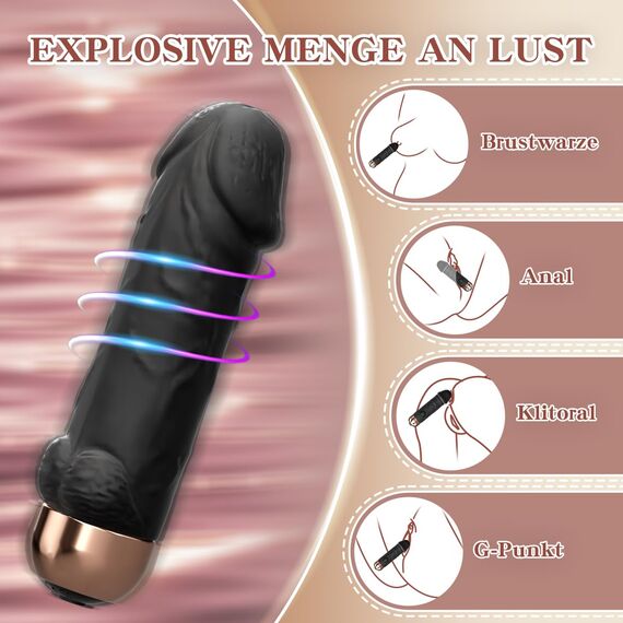 Vibrator Vibration für Frauen Sex Spielzeug für Die Frau Paare Mini Vibratorensets für Frauen Klitoris Leise - 10 Vibrationsmodi Starke Massagestab Vibratoren für G-punkt und Klitoris Dildo Stimulator