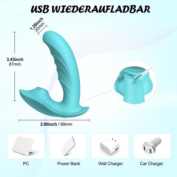 Butterfly Vibrator Lecken Tragbare G-Punkt Klitoris Vibratoren für sie mit Fernbedienung, Aufladbare Leise Dildo Erotik Sexspielzeug mit 12 Vibrationsmodi für Frauen Paare