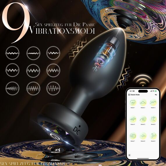 Analplug# für Frauen Männer Sex Spielzeug für die Frau, Anal Plug Vibrator mit APP Vibration 10 Modi, Silikon Buttplug Vibration für Frauen Sexspielzeug, Vibratorensets für frauen Sex Toys