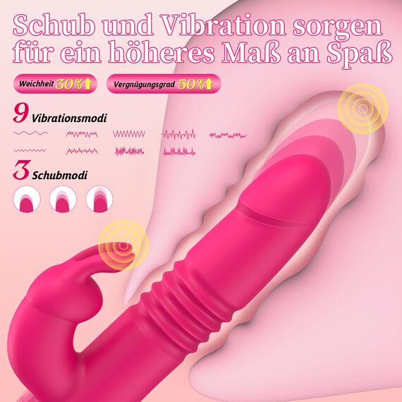 Vibration für Frauen Dildo Vibrator - Sex Spielzeug für Die frau Vibratorensets für Frauen Klitoris, G Punkt Vibratoren Sexspielzeug, Vibrator mit Stoßfunktion Sex Toyset für Woman Leise Bohrmaschine