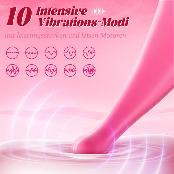 Rinofans Vibration für Frauen Klitoris Vibrator Sex Spielzeug für die Frau und Paare Extrem Sex - G Punkt Vibratoren mit 10Modus Stark Leise Klitoris Stimulator für Sie Anal Dildo Sex Toys für Männer