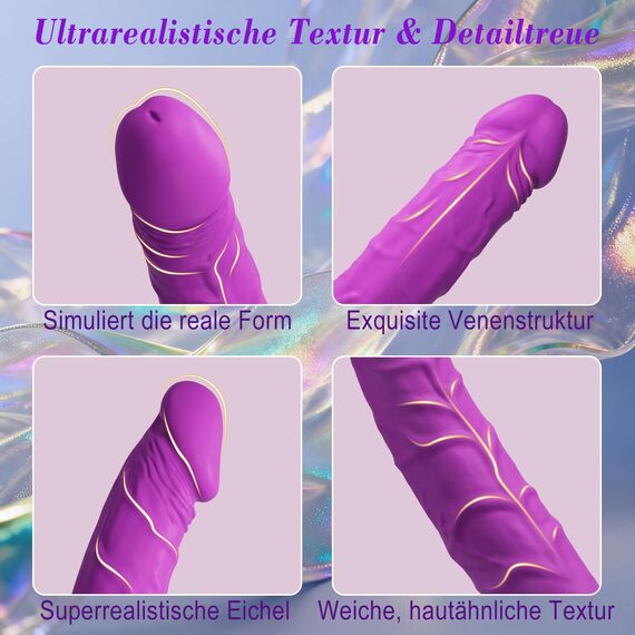 Vibration Vibratorensets für Frauen Anal Dildo Vibrator mit 10 Vibrationsmodi Vibratorstarb Frauen Vibratoren für Sie Klitoris und G-Punkt Diloschwanz Sissy Sex Spielzeug für die Männer Sex Toy